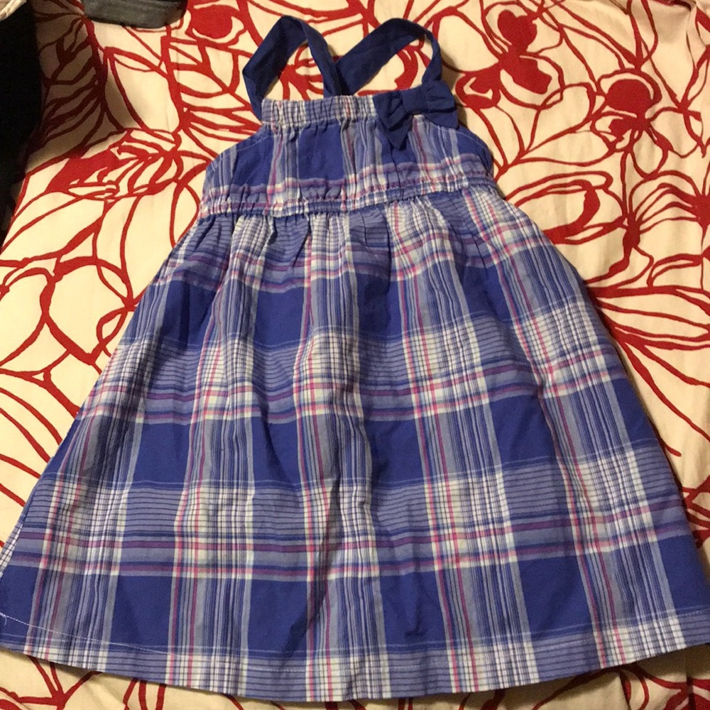 Blue plaid summer dress